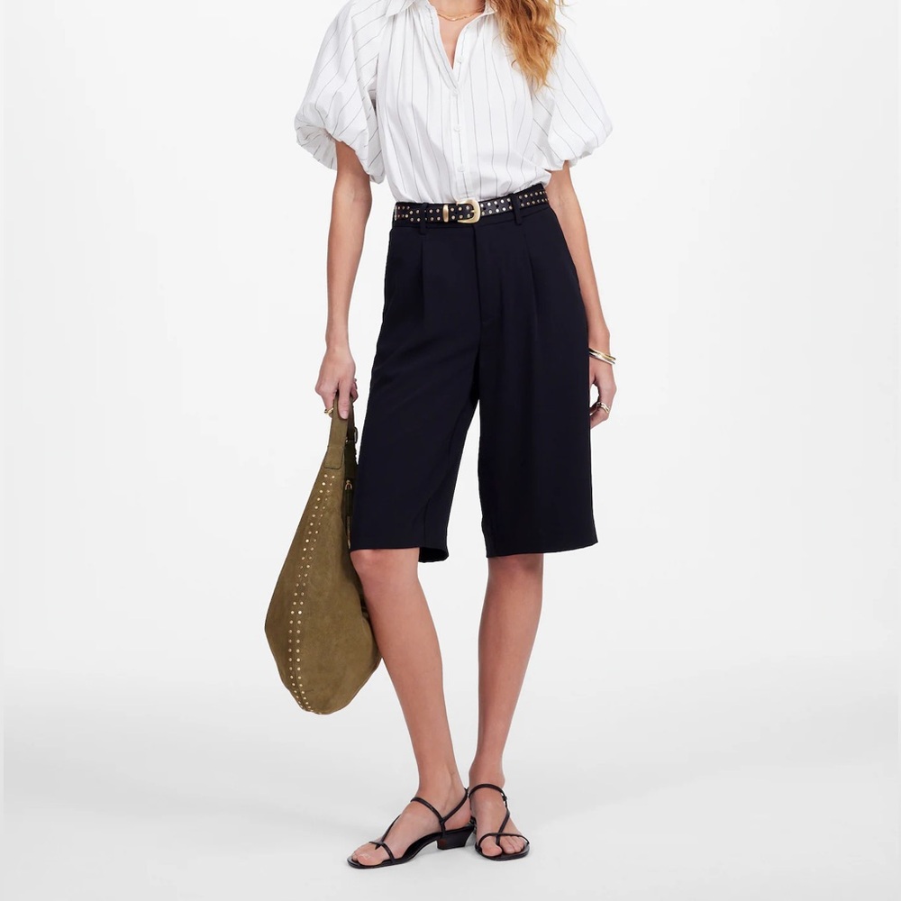 NWT MADEWELL Slouchy Shorts in Crepe